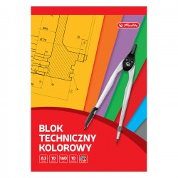 Blok techniczny kolorowy Herlitz A3 10 kartek