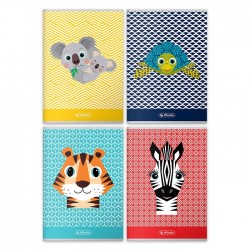 Zeszyty Cute Animals Herlitz A5 32 kartki - linie kolorowe