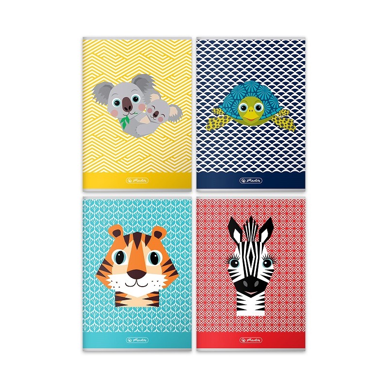 Zeszyty Cute Animals Herlitz A5 32 kartki - linie kolorowe