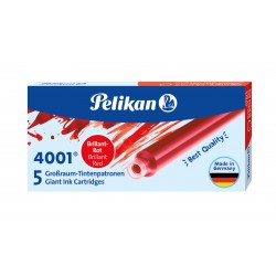 Naboje atramentowe długie GTP/5 Pelikan czerwone