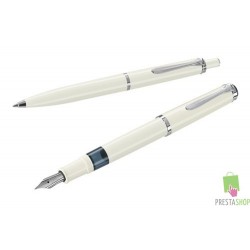Pióro wieczne Classic M 205 Pelikan - białe plus długopis