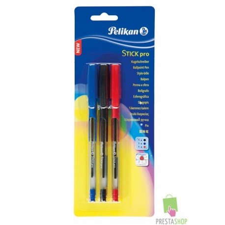 Długopis Stick Pro Pelikan - 3 sztuki