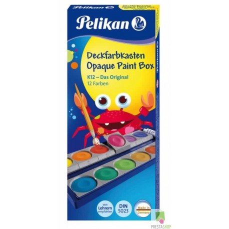 4 Farby szkolne Pelikan - 12 kolorów